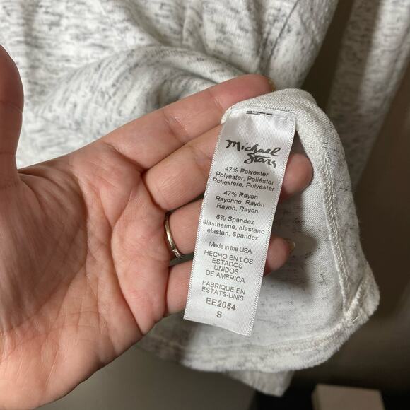 Michael Stars Heathered Light Gray Swing Long Sleeve Top Size Small - Picture 8 of 10